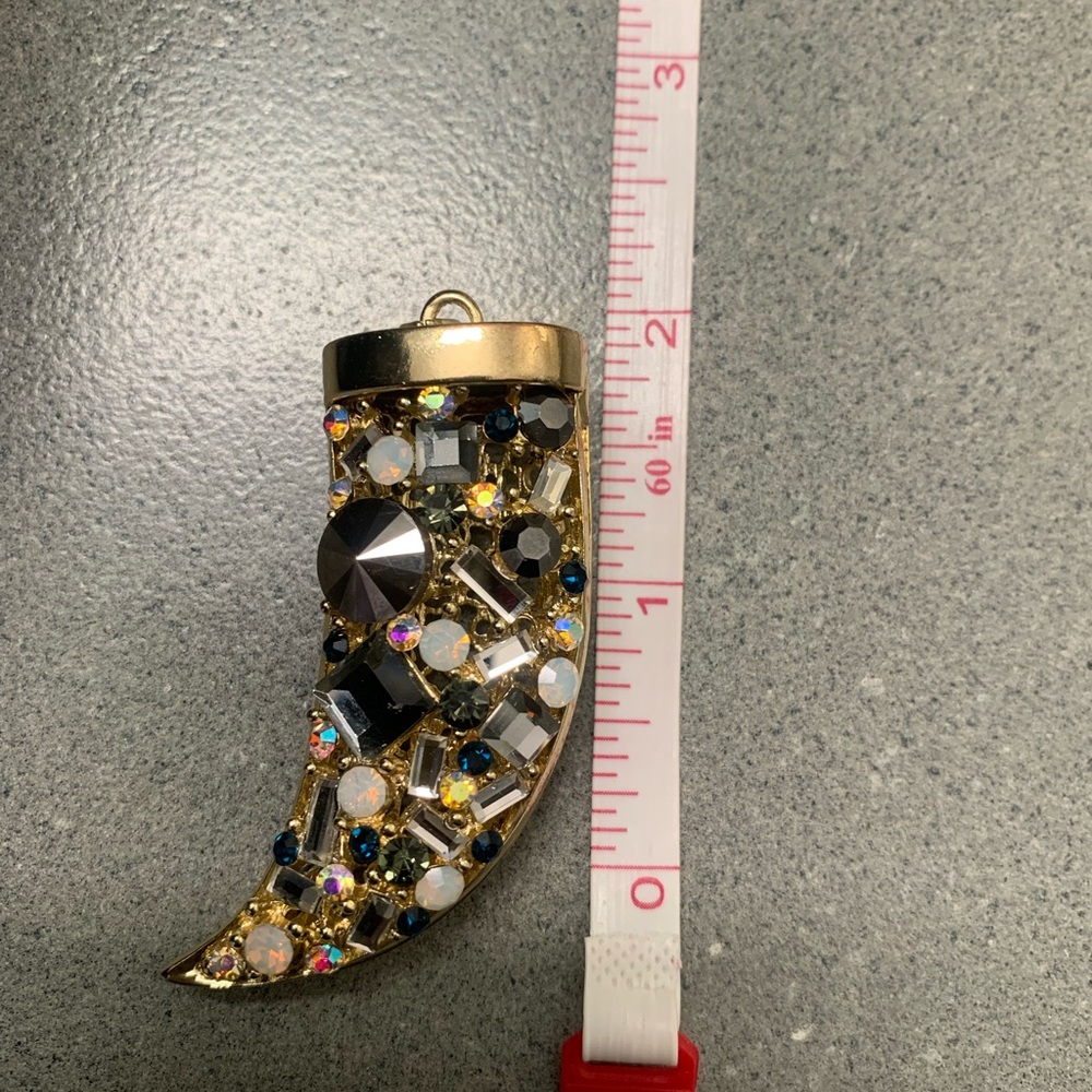 Gold and Black Crystal Pendant - Picture 4 of 6